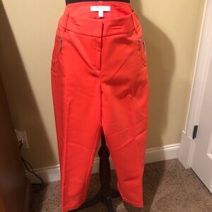NWT Chaus New York Size 8 pants in neon coral.